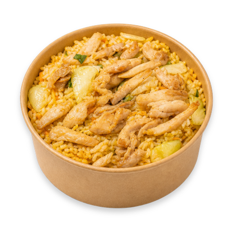 arroz salteado pollo